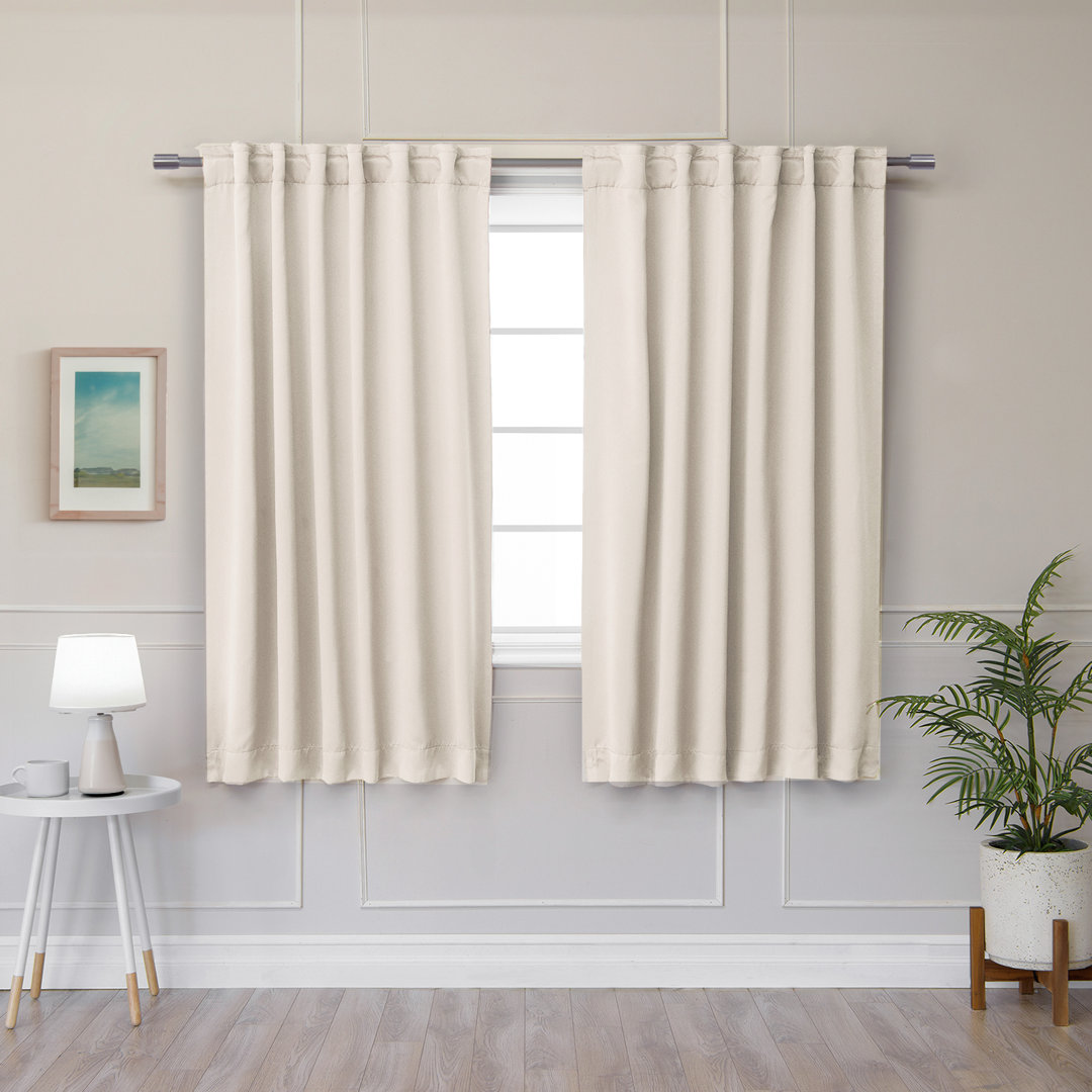 Bantam Solid Blackout Thermal Rod Pocket Curtain Panels